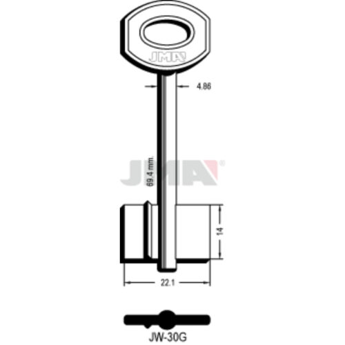Chei JMA Cu Aripa Din Alama JW-30G